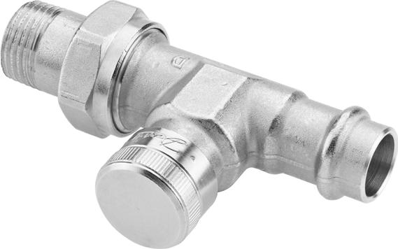 The valve bodies are physically and technically identical to RLV, DN15 standard valves. RLV commercial lockshield valves combine the functions of isolation and regulation into a single valve body.