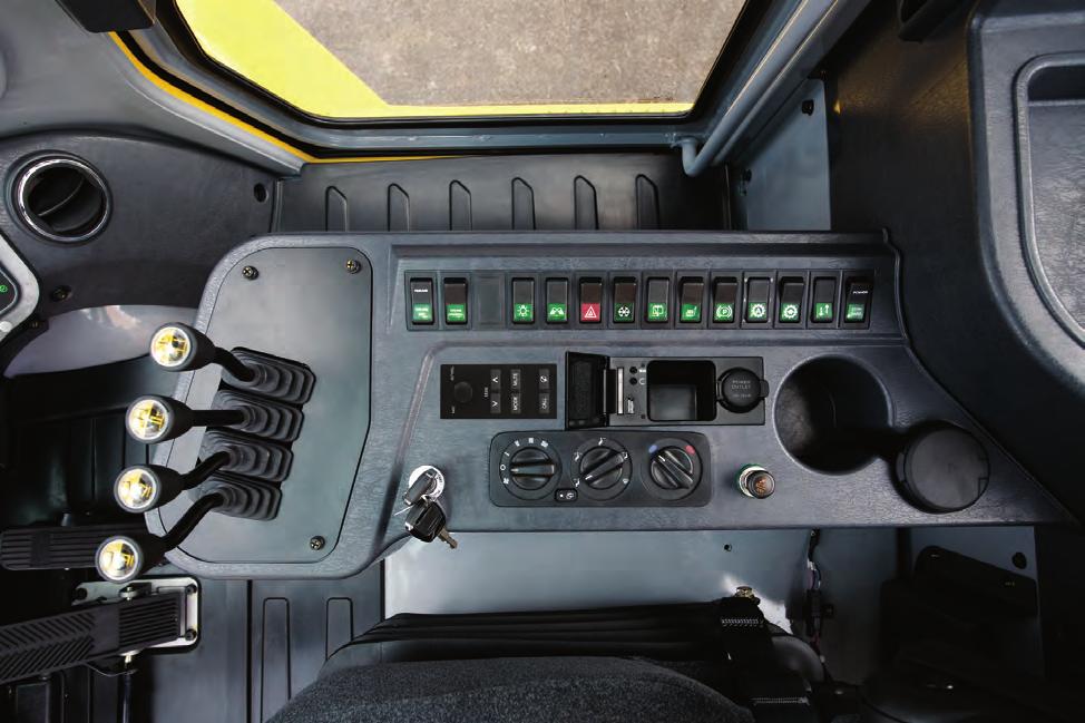 Operating Control Levers Only minimal operator s effort
