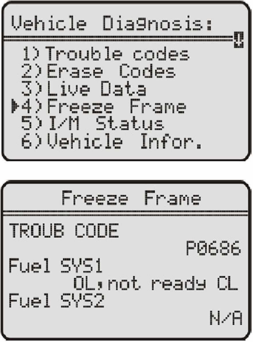 3.5 Read Freeze Frame Data When an emission-related fault occurs, certain vehicle conditions are recorded by the on-board computer. This information is referred to as Freeze Frame Data.
