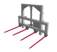Attachment suitable for handling one or two bales.