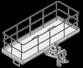 Slewing platform Platform designed for safe lifting of two/three people.