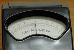Simplest case: send current directly through galvanometer, observe deflection of needle Needle