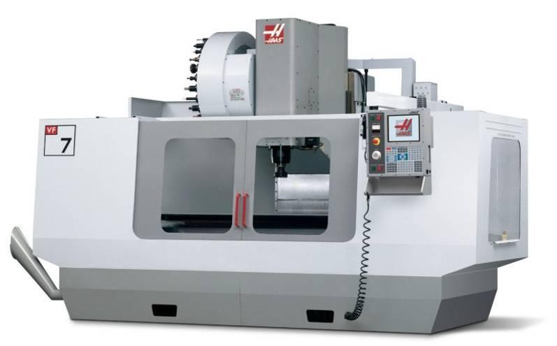 CNC Vertical Machining Centre HAAS VF-7/50-Taper Travels (mm ) :X = 2134 ; Y = 813 ; Z = 762 Table size (mm ) Length = 2134 ; Width = 711 Spindle: Taper size CT 50 Speed (rpm) = 7500