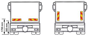 Rear reflecting panels for bulky goods Panels for trucks drive G 20442 G 20443 Kit 2 truck