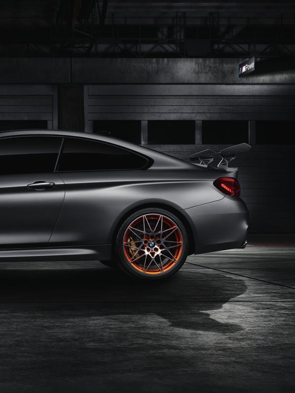Feature Highlights 6 OLED REAR TAIL LIGHTS AND ADJUSTABLE LIGHTWEIGHT REAR SPOILER. The new BMW M4 GTS is fitted with innovative and unique rear lights featuring OLED technology BMW Organic Light.