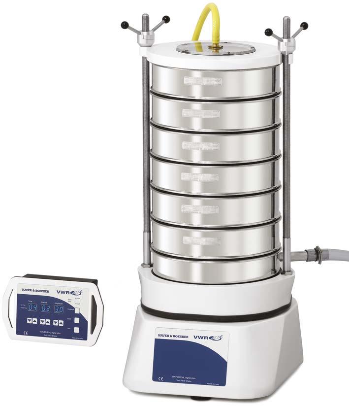 Test sieve shakers and accessories Test sieve shakers, EML digital plus VWR by Haver & Boecker These electromagnetically-driven test sieve shakers are designed for sieve analysis with optimum