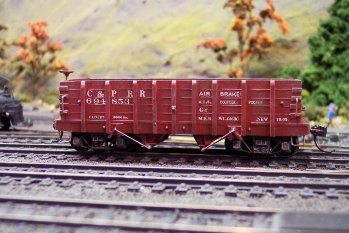 <Figure 14.jpg> Figure 14 is the Lines West class Gg hopper. These were all Lines west cars so I chose the Cleveland and Pittsburgh Railroad.
