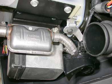 Exhaust gas Ensure sufficient distance to