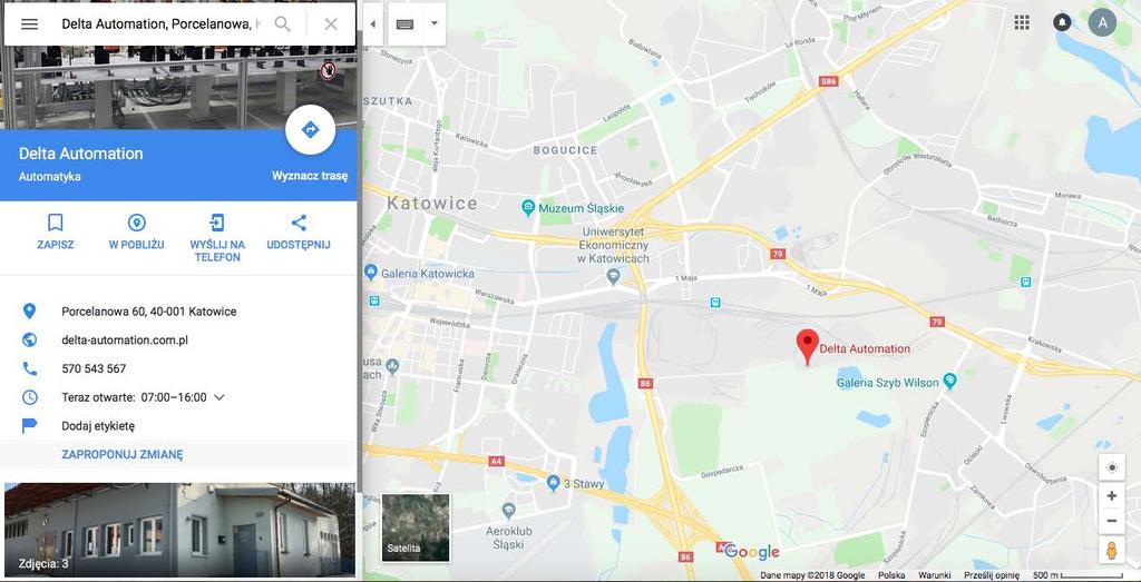 About us Company office and workshop now are located in Katowice near by KUKA company and not faraway from ABB company.
