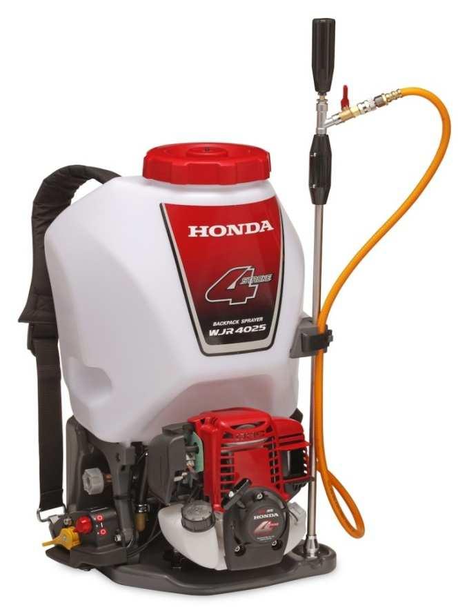 Honda BackPack Power Sprayer (WJR 2525T) Specifications 25 Ltr. Tank, GX 25T Air-Cooled-Single Cylinder, Displacement : 25.0cc, 0.