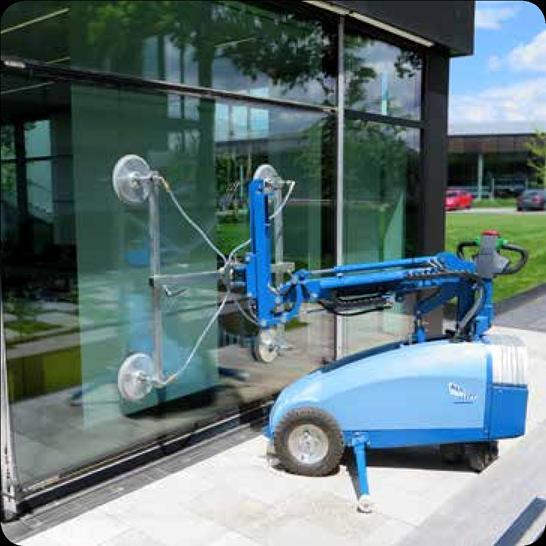 Clad-Lift The revolution in window installation! With the aid of these window robots, you can install windows, glass panels, doors and roofing and wall elements quickly, precisely and back friendly.
