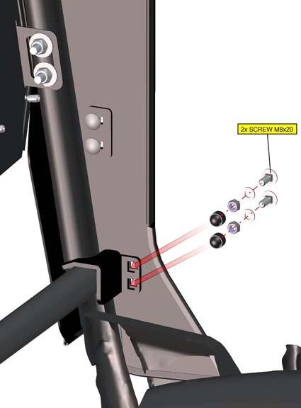 Note: the lower section of the mounting bracket has been modified versus what is