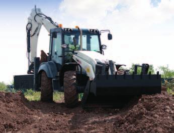 The four wheel steering system combined with four wheel drive provides high traction that enables the TLB990 to keep working in conditions where other backhoes simply can t.