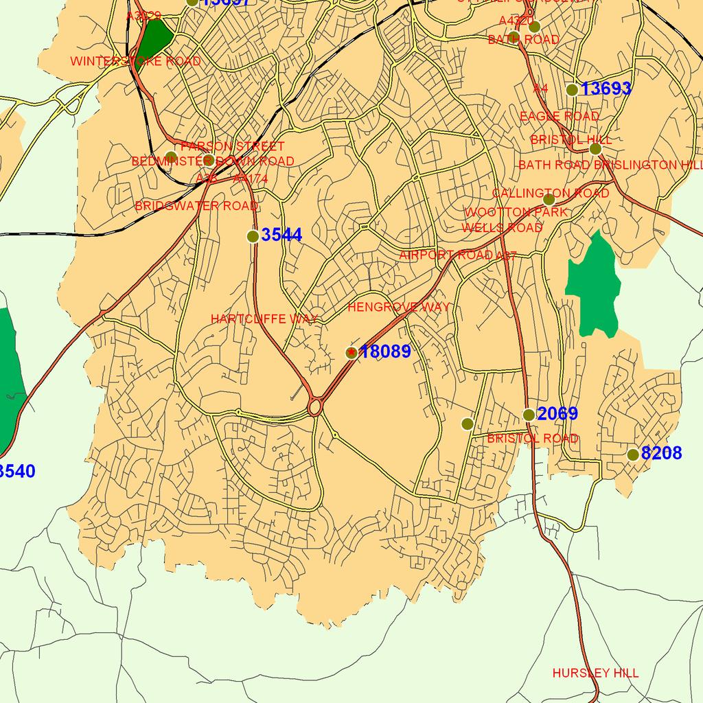 Catalist Site Report : Site Trade Area Map CAT No : 1889 mmm Map Width - 8km Catalist Site Report 29,