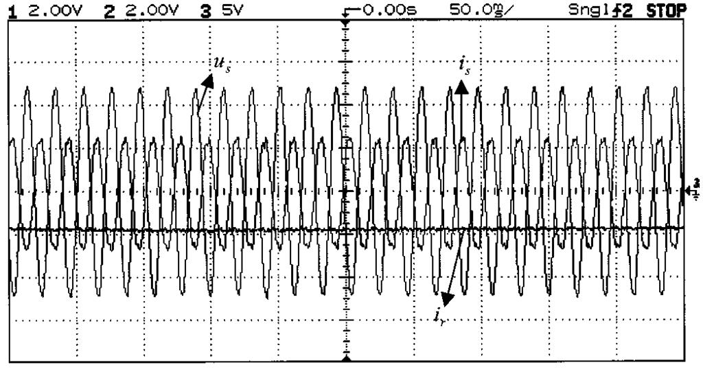 12(b), the rotor currents are dc, showing that the estimation algorithm operates stably at zero rotor frequency.