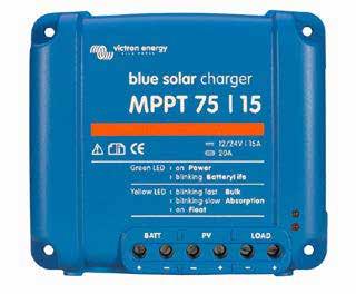 BlueSolar charge controllers MPPT - overview Feature highlights Ultra-fast Maximum Power Point Tracking (MPPT) Advanced Maximum Power Point Detection in case of partial shading conditions Load output