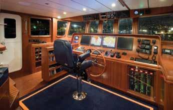 Everything you need for a comfortable stay is on board of this yacht: a large saloon, an outdoor living space, a galley, a laundry room, a master cabin and guest