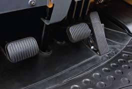 side of the steering column gives the operator fast and easy controls of the