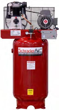 Schrader - Air solutions since 1845 Assembled in USA 5 HP and 7½ HP 175 Psi 2-Stage Medium-Duty Performance Series Air Compressors Specifications SA2560V SA27580V Model # HP Volt.