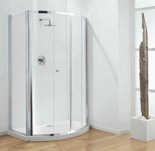 Height: 1860mm with slimline showertray, 2020mm with riser showertray. All Optima enclosures can be left or right hand opening.
