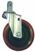 Medium duty stem casters are recommended for manual operation on smooth surfaces.