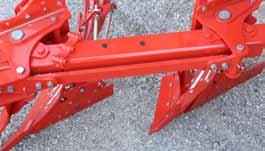 mechanical pin system for furrow working width adjustment