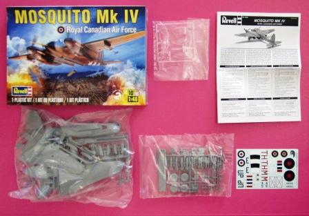 For the Modeler: This is a Revell skill level 2, 1:48 scale de Havilland DH.98 Mosquito Mk IV model kit.