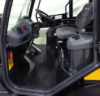 The multifunction lever enables convenient work equipment handling and directional control.