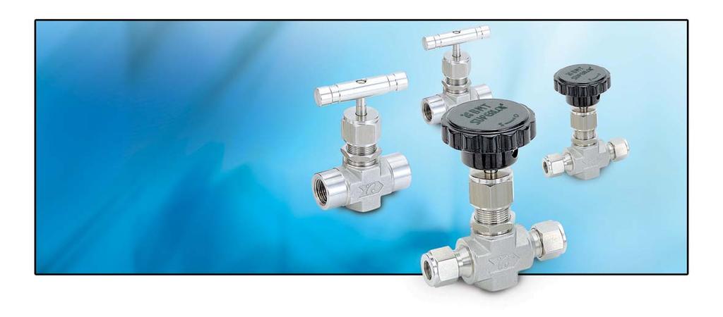 Integral Bonnet Needle Valves SINV Series eatures Compact design Low operating torques Panel mountable Variety of stem tips Variety of End Connections Straight and Angle flow patterns Each and every