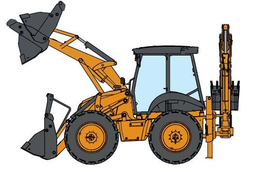 SPECIFICATIONS F B 4WD / 4 WS (695ST) Front and rear tires: 16.9-28 Ballast: Heavy for HED, light for STD dipper Loader bucket: 1.