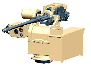 being applied to this program is derived from the M230 with the follow modifications: Modified feeder for linked ammunition Added recoil