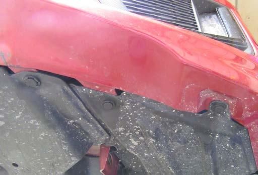 (2) bolts attaching the bumper to the