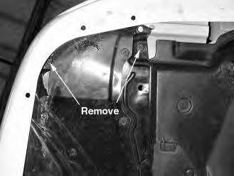 Fig. 3 Fig. 4 i. Remove the nut holding the resonator box to the inner fender. (Fig. 5) j.