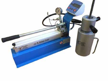 It measures the force required to pull a specified test diameter of coating away from its substrate using hydraulic pressure.