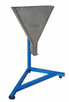 GEO TESTING EQUIPMENT V-Funnel Apparatus The V-Funnel Apparatus is used to evaluate the segregation resistance of freshly mixed self compacting concrete by observing the flowing speed due to the