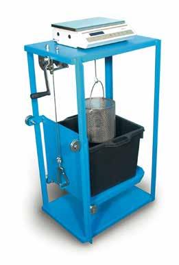 GEO TESTING EQUIPMENT Specific Gravity Frame Specific Gravity Frame is used in conjunction with electronic balance for specific gravity or density determination of hardened concrete and aggregates.
