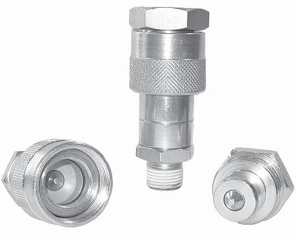 High pressure 3 Series max Inter- Steel 1/4" & 3/8" 7 MPa -3 C + 11 C NBR (1/4") Screw-to- Ball or No Screw NPTF changeable (NBR seal) Polyurethane connect poppet mechanism with similar -3 C + 8 C