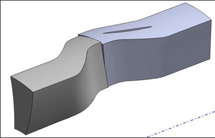 present study, the forward and backward lean is achieved by linearly translating the aero-foil blade sections towards and opposite to the direction of rotation respectively.