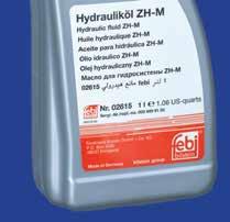 Hydraulic fluid ZH-M (yellow) febi no. 02615 (1 litre) e.g. repl. no. 000 989 91 03 febi 02615 mineral-based hydraulic fluid was developed for use in level control systems and central hydraulic systems of vehicles.