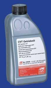 CVT gearbox oil (yellow) febi no. 27975 (1 litre) e.g. repl. no. G 052 180 A2 febi 27975 is a high-performance automatic transmission fluid for use in CVT gearboxes with thrust link belt or traction chain.