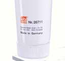 Brake pad paste (white) febi no. 26711 (100 g) e.g. repl. no. G 000 650 febi 26711 is a white, metal-free, anti-seize ceramic paste.