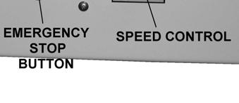 Adjust the speed control knob on the front of the conveyor to obtain the proper speed.