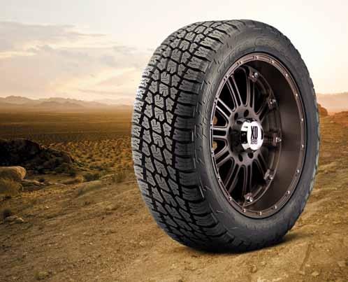 Multi-Purpose Traction and Handling The tread pattern void ratio is balanced for off-road traction and on-road handling.