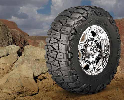 Off-Road Traction High void ratio efficiently clears mud and dirt from the tread area to provide excellent traction in extreme terrain.
