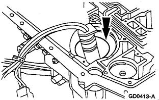 Page 22 of 31 50. Use (A) Servo Piston Remover/Replacer T92P-70023-A to install the (B) 1-2 accumulator retaining ring. 51. Install the electrical connector into case.