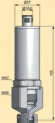 11 Pressure/temperature measurement SCPT CAN Supply range and accessories SCPT pressure/temperature sensor CAN 1/2" BSPP male incl. adapter SCA-1/2-EMA-3-1 016 bar/0 060 bar/0...160 bar/ 0...400 bar/0.
