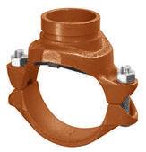 Branch Outlets Fig. 7046 Clamp-T, Grooved Branch The Gruvlok Clamp-T provides a quick and easy outlet at any location along the pipe.
