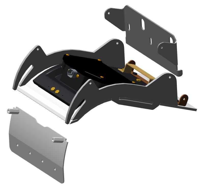assembly over the rear bracket as shown.