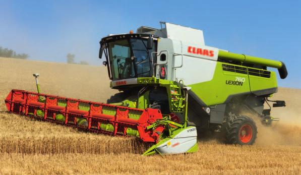 Threshing just like on level ground. The drive shaft is the key component of the LEXION MONTANA. Hydraulic swing cylinders turn the portals to adjust the wheels to the ground.