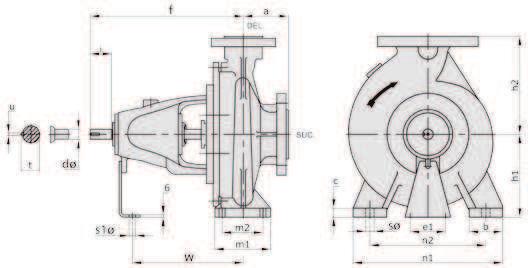 GA Drawing All Dimension are in mm MODEL Unit No. Sue. Del. Pump Mounting Dimension Shaft End Weight in KG.